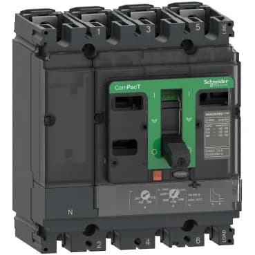 قاطع الدائرة الكهربائية شنايدر C10F6TM040 | ComPacT NSX100F، 36 كيلو أمبير عند 415 فولت تيار متردد، وحدة فصل TMD 40 أمبير، 4 أقطاب ثلاثية الأبعاد