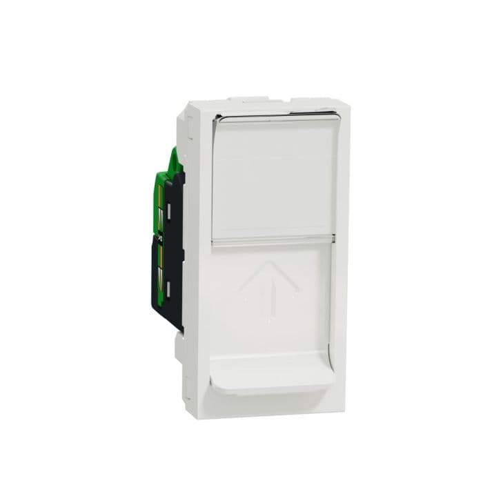 شنايدر إليكتريك نيو يونيكا لقمة انترنت RJ45/ CAT 6 UTP بغطاء، أبيض